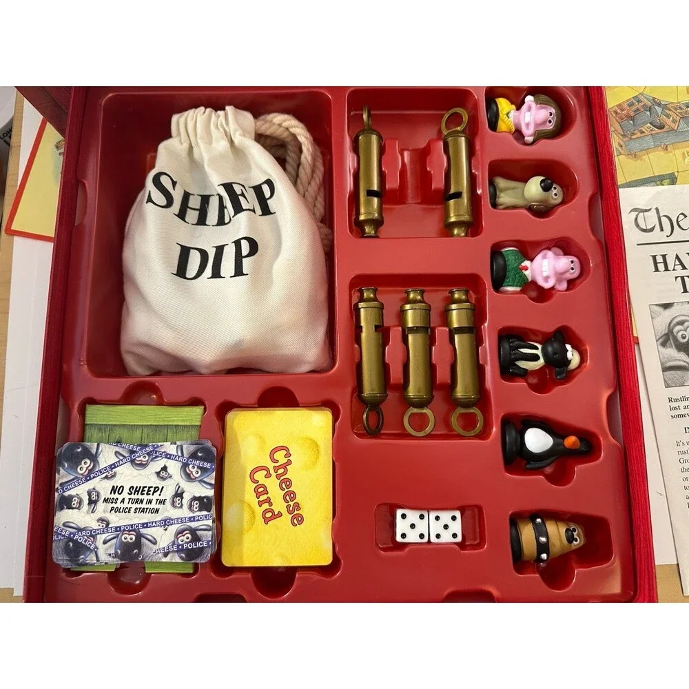Wallace & Gromit's Fleeced Game Sheep Rustling Board Game Missing One Whistle